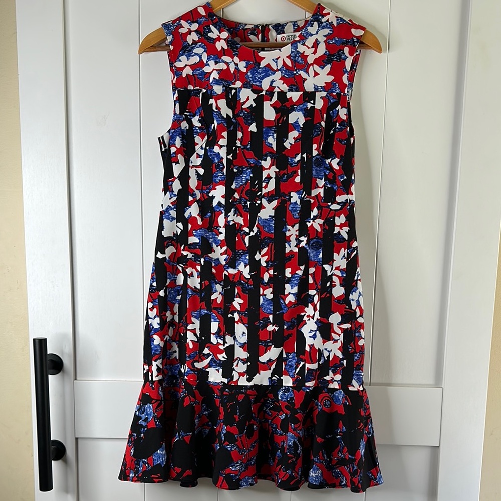 Peter Pilotto Red and Blue Floral Dress
